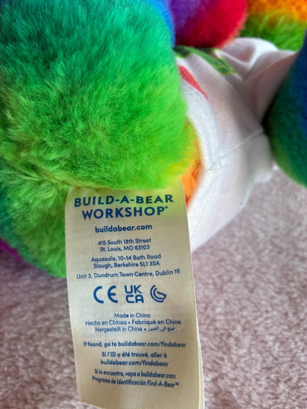 Build a Bear Rainbow Pride Frog Stuffed Plush - Picture 3 of 5